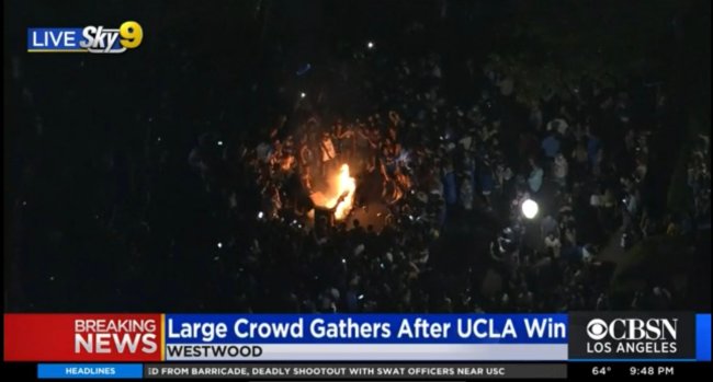 Westwood UCLA Fire Party Final Four Elite Eight March Madness