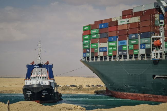 Suez Canal Blocked Ever Given