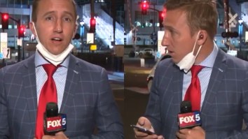 Reporter On Live TV Remains Chill While A Police Shootout Breaks Out Behind Him