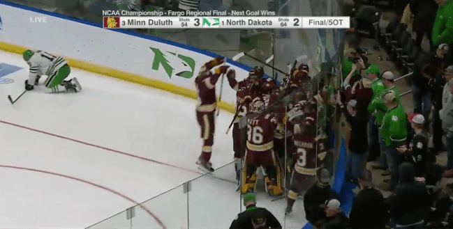 Minnesota Duluth North Dakota NCAA Hockey Tournament