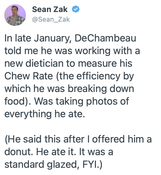 bryson dechambeau chew rate