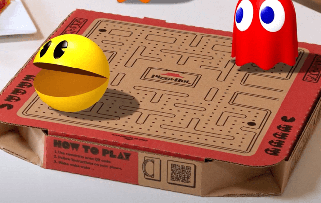 pizza hut playable pac man box
