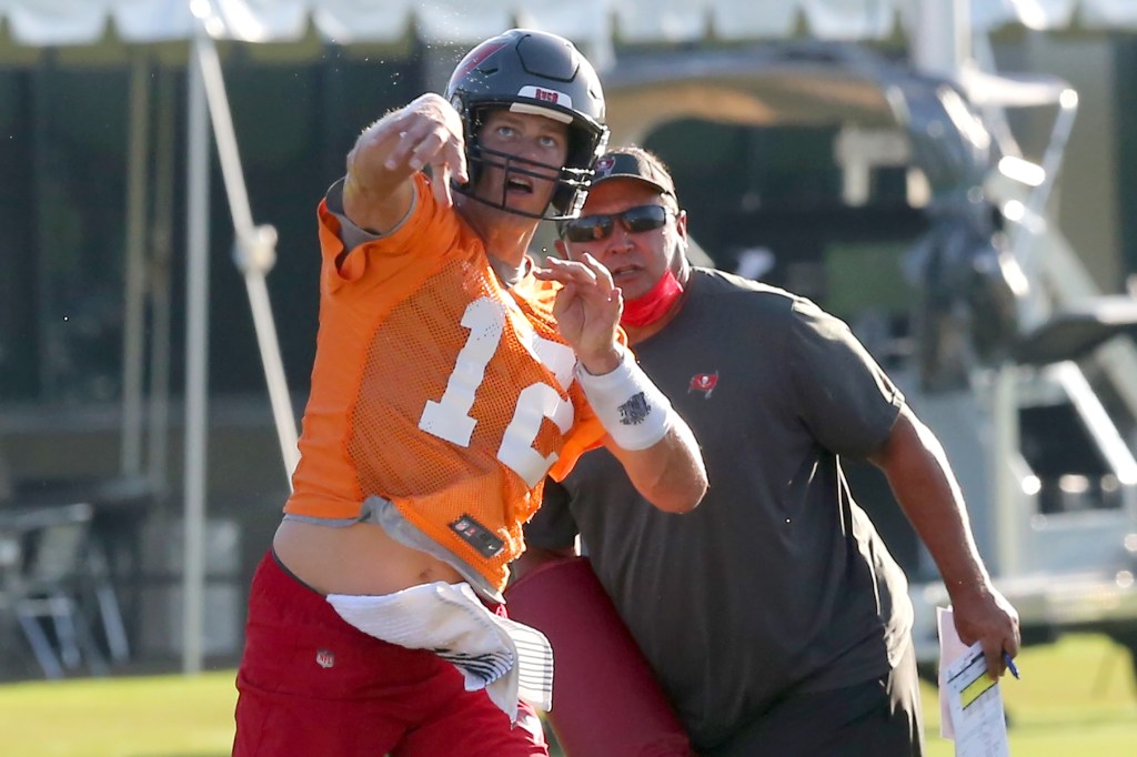 Tom Brady and Clyde Christensen