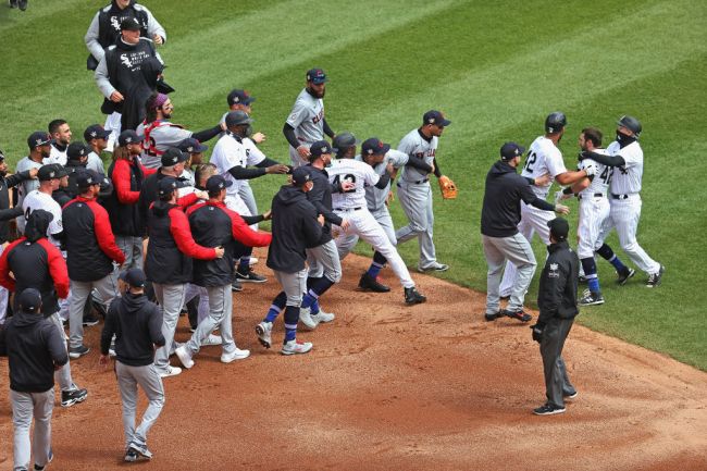 Cleveland Indians v Chicago White Sox Benches Clear Brawl Adam Eaton