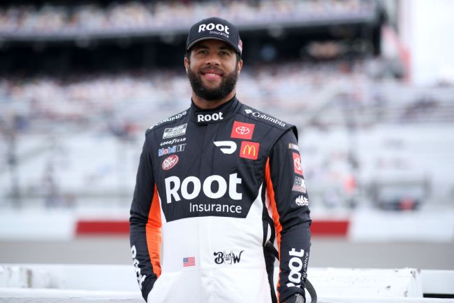 bubba wallace reaction joey logano flip