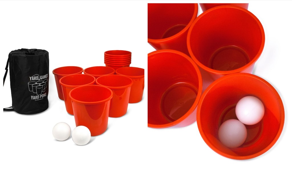 giant yard pong cornhole beer pong games combined