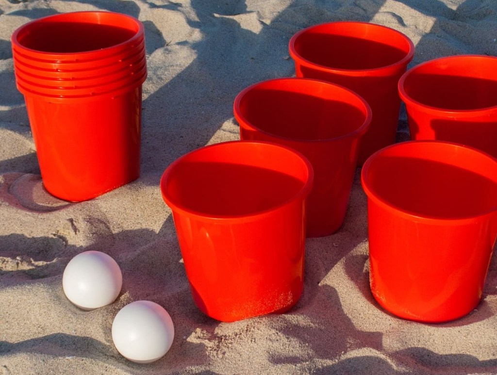 giant yard pong cornhole beer pong games combined