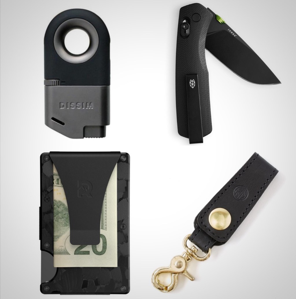 spring everyday carry essentials in black
