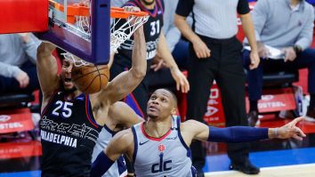 Sixers Fan Ejected After Dumping Popcorn On Russell Westbrook’s Head