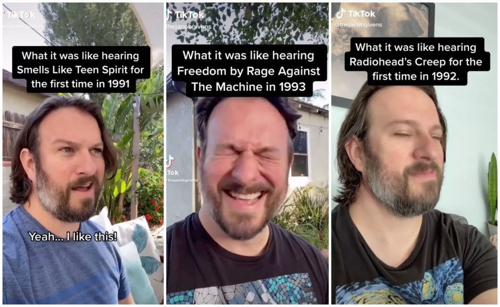 Comedian TikToks hearing Rage Against The Machine first time
