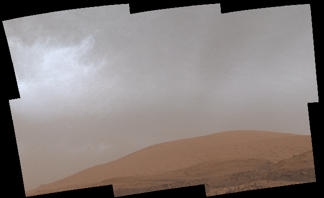 Mount Sharp Clouds Mars