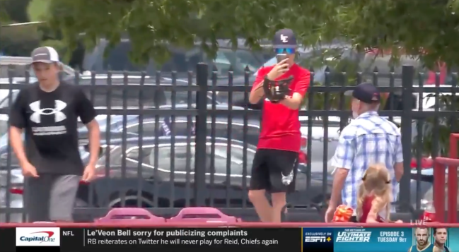 Dallas Baptist Fan Home Run Catch Phone