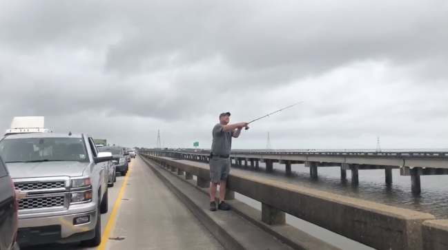 Louisiana Man Fishing Traffic