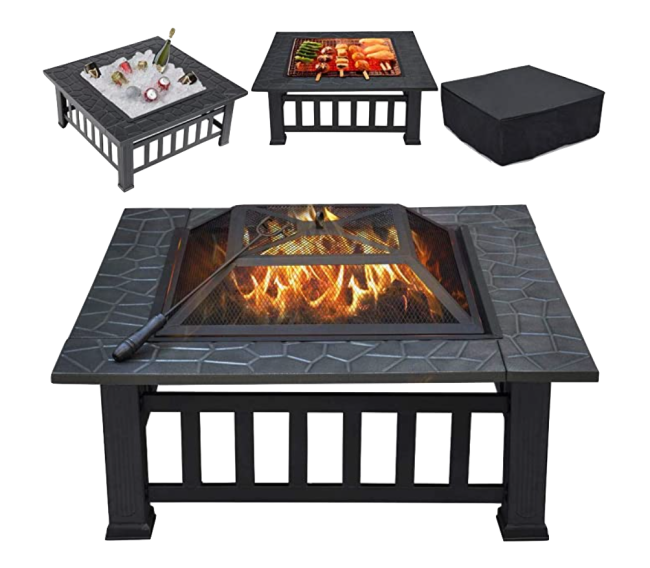 Yaheetech Multifunctional Fire Pit Table