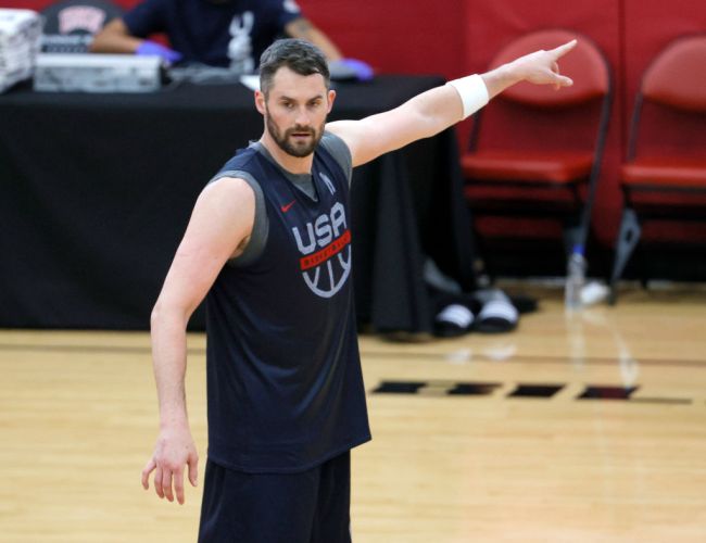 Team USA Basketball Training Session Kevin Love Olympics