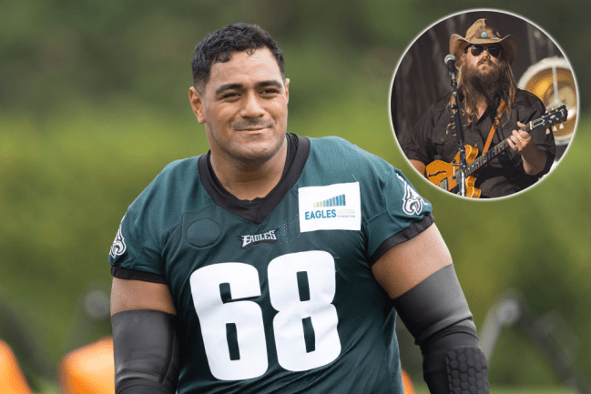 Jordan Mailata Philadelphia Eagles Tennessee Whiskey Chris Stapleton