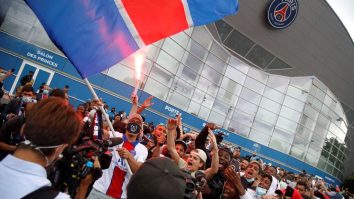 PSG Fans Lit Off Fireworks And Went WILD In The Streets As Lionel Messi Arrived In France