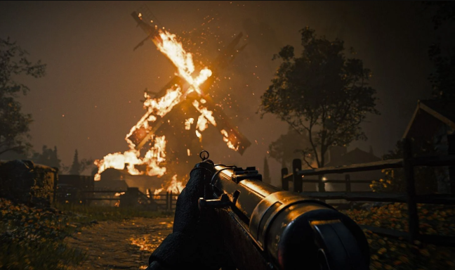 Call of Duty: Vanguard World War II battle video screenshot.