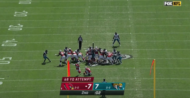 Matt Prater Kickoff Jamal Agnew 68-yard field goal longest play nfl history 109 yards