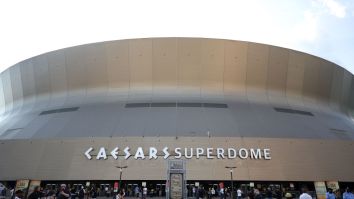 The Superdome Roof Caught Fire And The Image Of One Man’s Attempt To Extinguish It Proves We Are Ill-Prepared For Nature’s Wrath