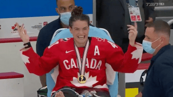 Canadian Hockey Player Snaps Ankle In Dog Pile, Returns On Stretcher To Keep Celebrating