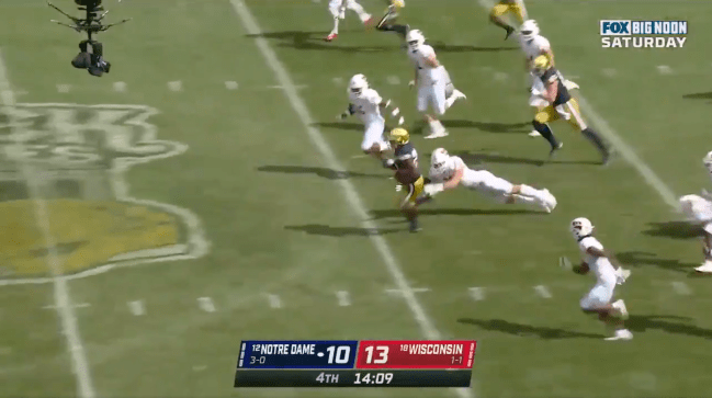 Notre Dame Chris Tyree Touchdown Gus Johnson