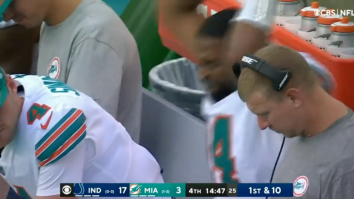 LOOK: Jacoby Brissett SMASHES Tablet After Chaotic Strip-Sack Turnover