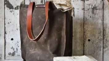 We’re Digging This Rugged Waxed Canvas Market Tote Bag
