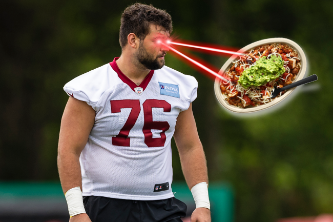 Sam Cosmi Chipotle Washington Football Team Offensive Lineman Diet Food Texas