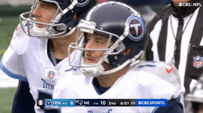 Randy Bullock Titans Patriots Doink Miss