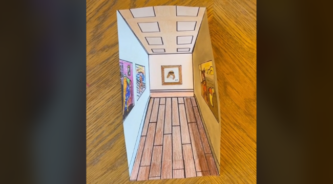 reverse perspective optical illusion