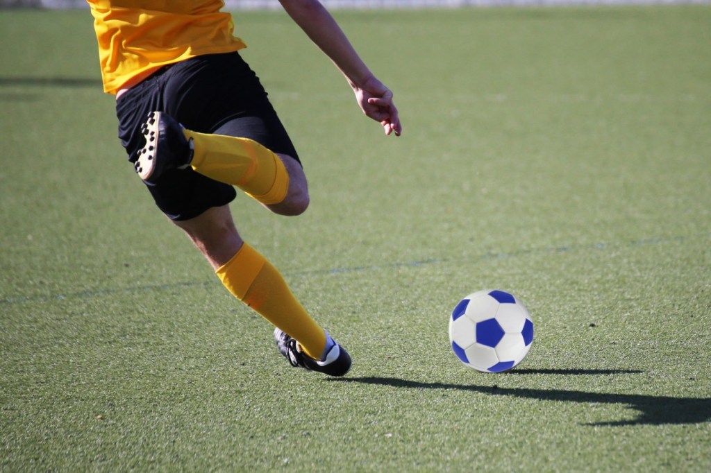 soccer free kick two players knocked out kicked in face blooper