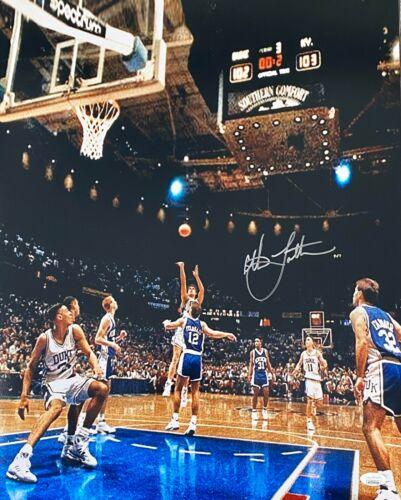 Christian Laettner Signed Autographed 16x20 Duke The Shot Photo - best nba memorabilia under $250