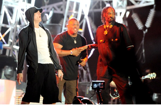 Snoop Dogg revealed details of star-studded album Algorithm with Ebro Darden of collaboration with Eminem that left Dr Dre envious.