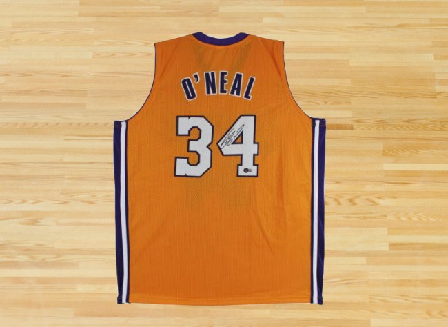 Shaquille O'Neal Authentic Signed Yellow Pro Style Jersey Autographed