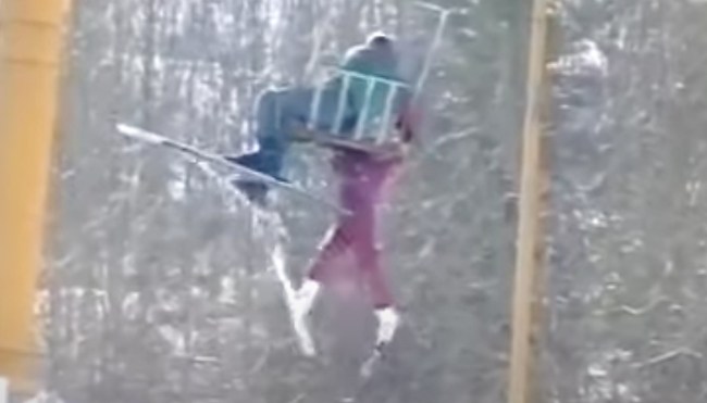 Blooper Reel From A '90s Ski Jumping Competition Is Pure Insanity
