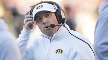 Missouri’s Eli Drinkwitz Takes Recruiting To New Level, Arrives To Local High School In Bizarre Vehicle