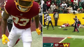 WFT’s Ricky Seals-Jones Involved In Scary Collision With Sideline Cameraman, Gets Carted Off The Field