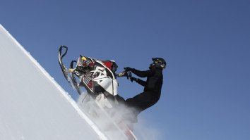 Snowmobiler Watches A Freak Avalanche Completely Bury His Riding Partner Before Racing To The Rescue