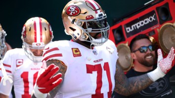 Trent Williams Pointing And Laughing At Cowboys Fans While They Flip Him Him Off Is Absolutely Iconic