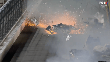 NASCAR Driver Somehow Walks Away After Going Airborne During Wild, Fiery Crash At Daytona