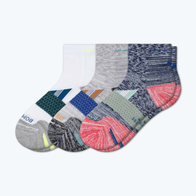 Bombas Performance Running Quarter Sock 3-Pack