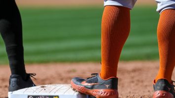 The Entire Charleston Baseball Team Flashed The ‘Horns Down’ While Storming The Field In Win Over Texas
