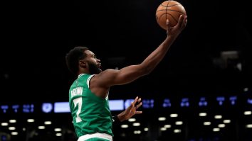 Watch Jaylen Brown Posterize A Mavs Defender Then Immediately Celebrate With Kevin Garnett On The Sidelines
