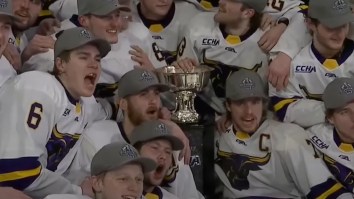 College Hockey Team Almost Robbed Of Championship After Goal Overturned Following Trophy Ceremony