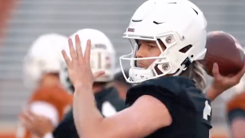 Quinn Ewers’ Glorious Mullet Is Absolutely RAGING As Texas QB Battle Gets Spring Practice Update