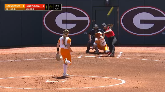 An Absolute MOON SHOT Home Run By Georgia Softballs Lacey Fincher