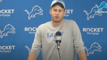 Jared Goff Was Asked About The Detroit Lions Drafting A New QB And He Tried To Play It Real Cool