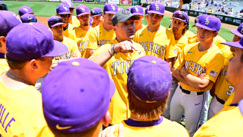 Drew Brees Meets Scarily Identical Doppelgänger Before Giving LSU Baseball An Epic Pump-Up Speech