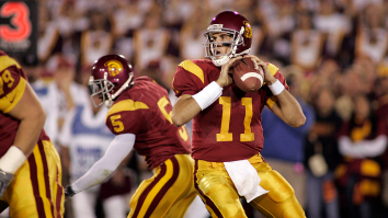 Matt Leinart’s Son Cole Visits USC And Tries On His Dad’s Number In Icy Full-Circle Photoshoot
